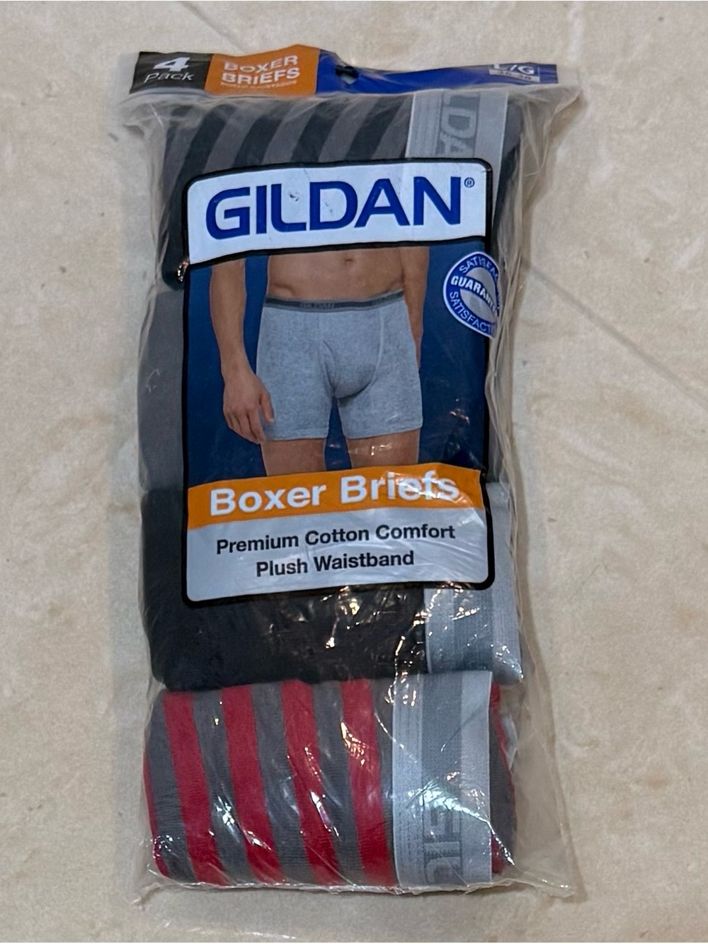 Gildan Men's 4 packs Boxer Briefs Multicolor Striped L/G:36-38 New with tags - Picture 4 of 7